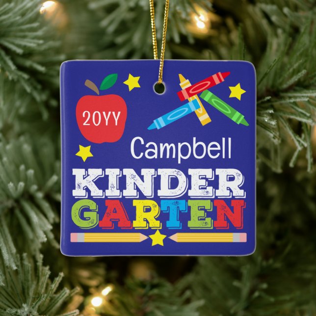 Ornamento De Cerâmica Jardim de Infância Keepsasaac Foto de Crianças Col (Árvore)