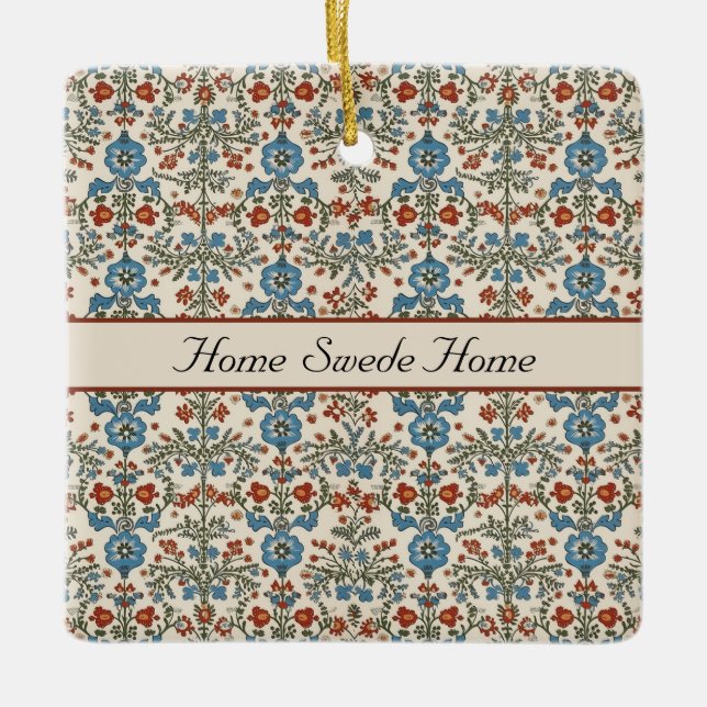Ornamento De Cerâmica Jardim Norueguês, personalizado (Frente)