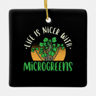 Ornamento De Cerâmica Jardinagem - Vida com Microgreens