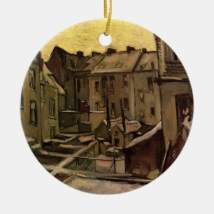 Ornamento De Cerâmica Jardins de Casas Antigas por Vincent van Gogh