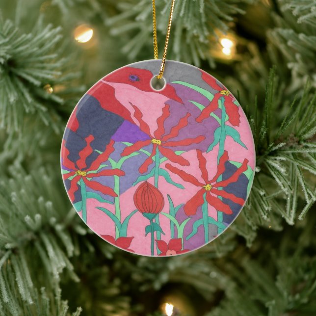 Ornamento De Cerâmica Jardins de Verão à Noite (Árvore)