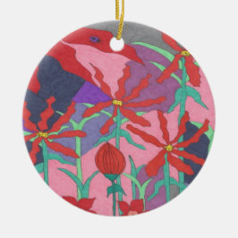 Ornamento De Cerâmica Jardins de Verão à Noite