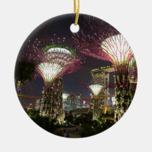 Ornamento De Cerâmica Jardins pelo bosque de Singapore Supertree da baí
