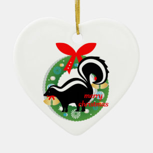 Ornamento De Cerâmica jaritataca do Feliz Natal