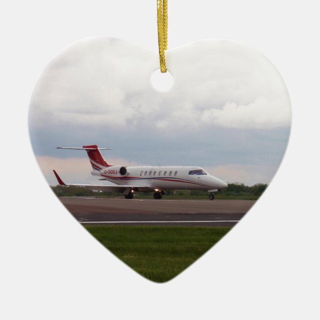 Ornamento De Cerâmica Jato 45XR de Lear do bombardeiro (Frente)