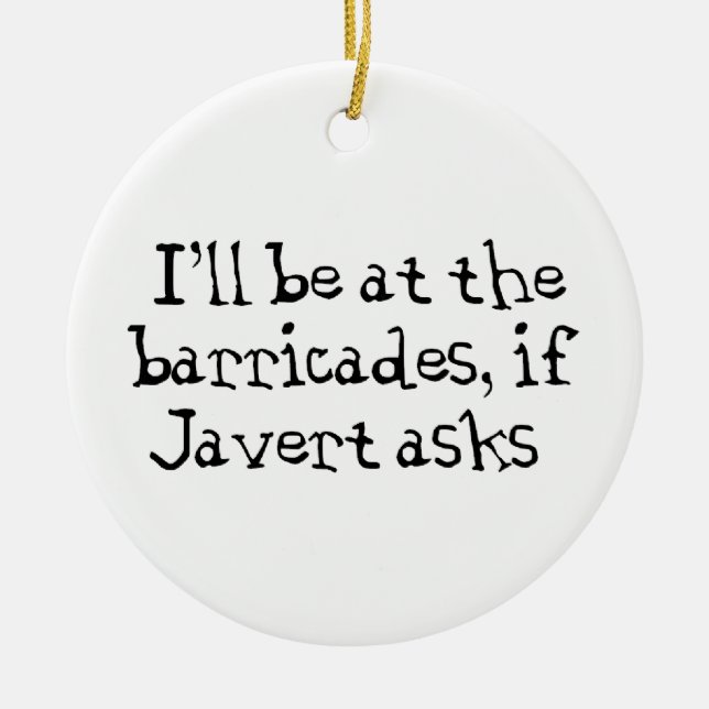Ornamento De Cerâmica Javert Les Miserables (Frente)