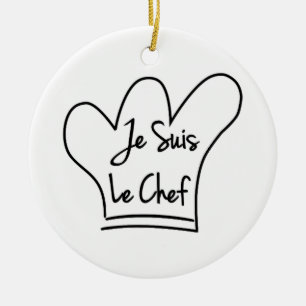 Ornamento De Cerâmica Je Suis Le Chef