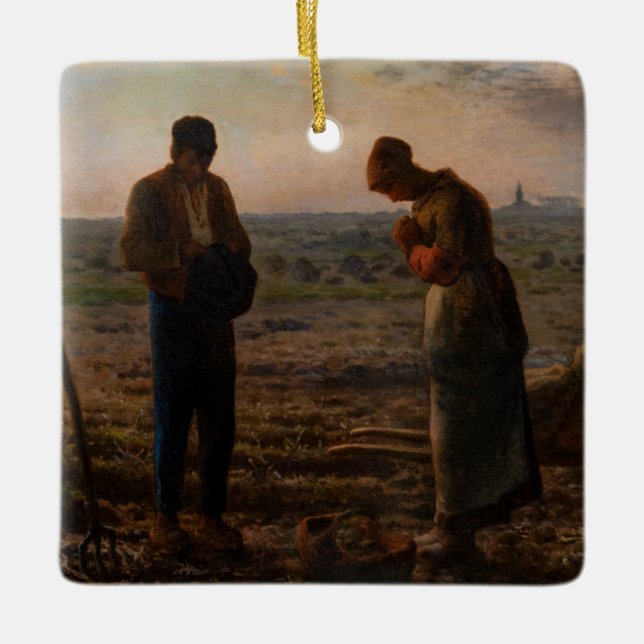 Ornamento De Cerâmica Jean-Francois Millet - Angelus (Frente)