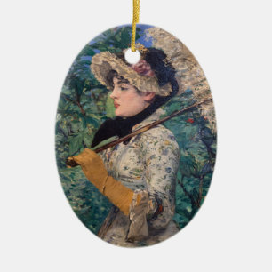 Ornamento De Cerâmica Jeanne (Primavera) Por Édouard Manet