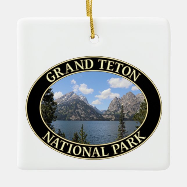 Ornamento De Cerâmica Jenny Lake em Grand Teton National Park em Wyoming (Frente)