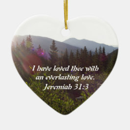 Ornamento De Cerâmica Jeremiah 31:3 Eu te amei com um