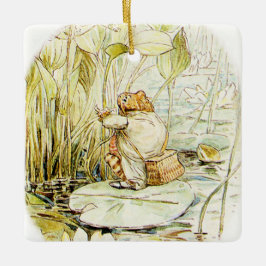 Ornamento De Cerâmica Jeremy Fisher on a Lily pad by Beatrix Potter