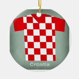 Ornamento De Cerâmica Jérsei retro Croatia do futebol