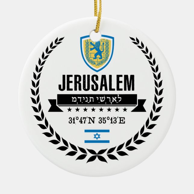 Ornamento De Cerâmica Jerusalém (Frente)