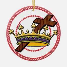 Ornamento De Cerâmica Jesse Tree Crown Ornament #2