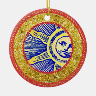 Ornamento De Cerâmica Jesse Tree Sun Ornament #3