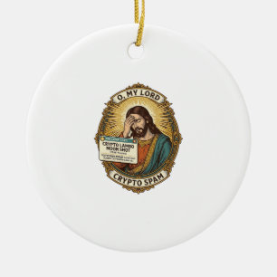 Ornamento De Cerâmica Jesus Adicionou Spam Crypto Grupo de Chat Irritaçã