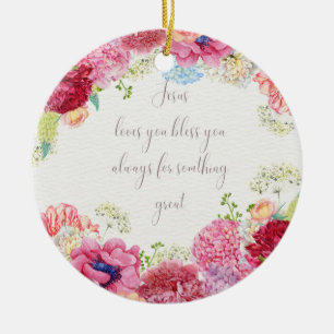 Ornamento De Cerâmica Jesus ama