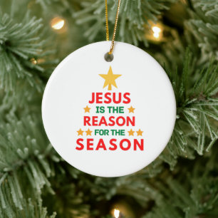 Ornamento De Cerâmica Jesus de Natal é o motivo da temporada