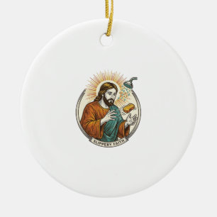 Ornamento De Cerâmica Jesus Derrubou Sabão Escorregadio Banheira do Banh