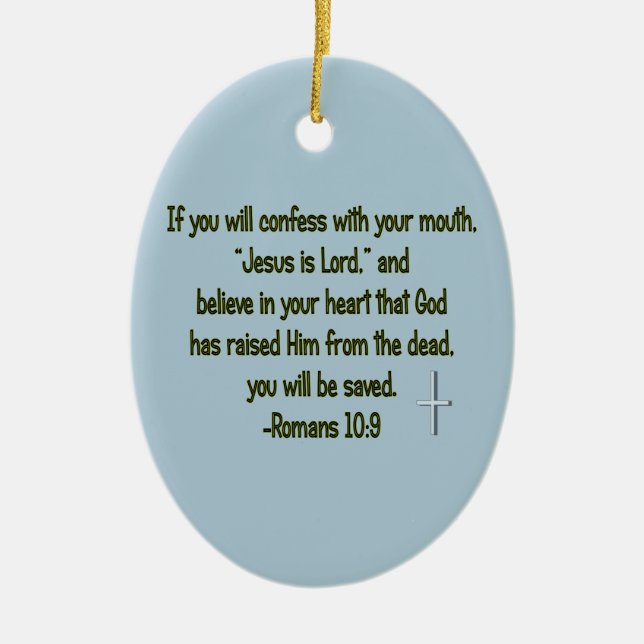 Ornamento De Cerâmica Jesus é Deus (Frente)