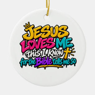 Ornamento De Cerâmica Jesus me ama