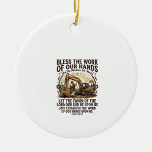 Ornamento De Cerâmica Jesus Mecânico de Diesel Camisa Equipamento Pesado