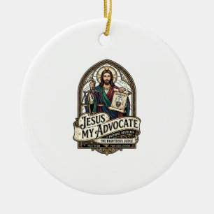Ornamento De Cerâmica Jesus Meu Advogado Jesus Advogado Tribunal Cristão
