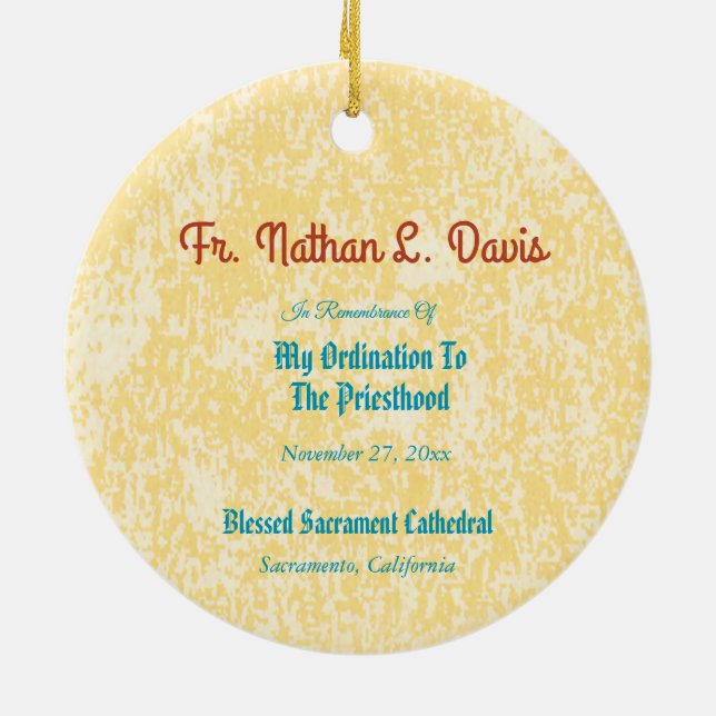 Ornamento De Cerâmica Jesus Segurando o Eucarista (SNV 050) (Traseira)