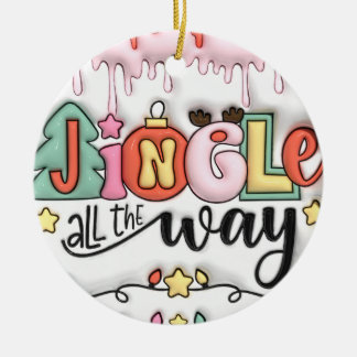 Ornamento De Cerâmica "Jingle All Way Ornament"