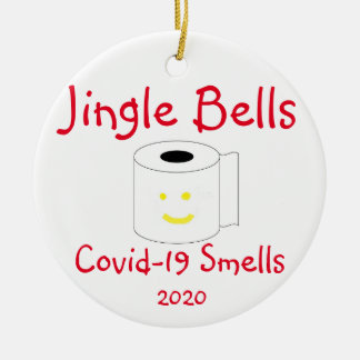 Ornamento De Cerâmica Jingle Bells, Cheiros De Covid-19
