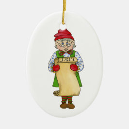 Ornamento De Cerâmica Jingle Elves "Alfred"