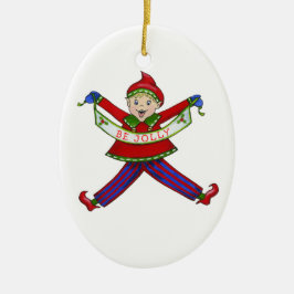Ornamento De Cerâmica Jingle Elves Jolly