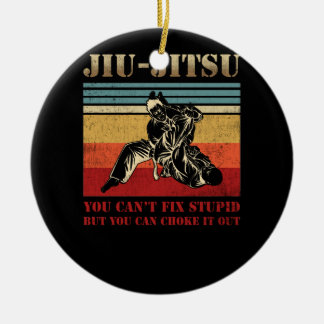 Ornamento De Cerâmica Jiu Jitsu brasileiro não dá para consertar estúpid