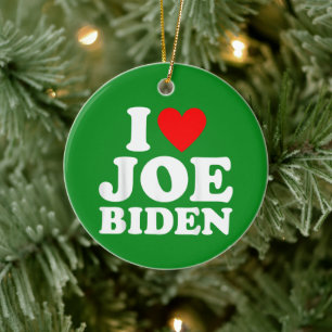 Ornamento De Cerâmica Joe Biden Heart Gift