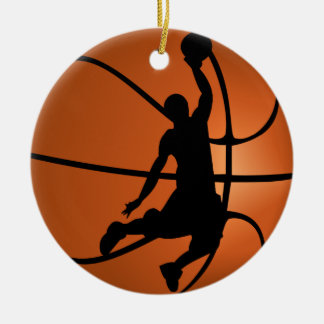 Ornamento De Cerâmica Jogador de Basquete Slam Dunk