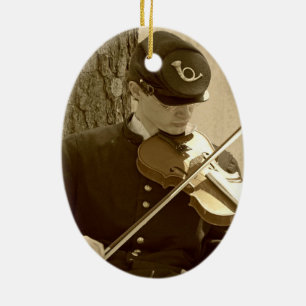 Ornamento De Cerâmica Jogador de Discagem da Guerra Civil