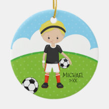Jogador de Futebol Fofo Personalizado Natal Datado