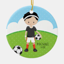 Jogador de Futebol Fofo Personalizado Natal Datado