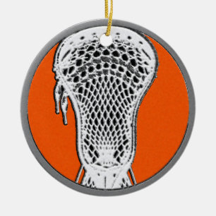 Ornamento De Cerâmica Jogador de Lacrosse