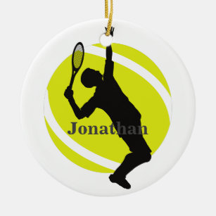 Ornamento De Cerâmica Jogador de tênis Jogo Esportivo Jogo Aurético Gift
