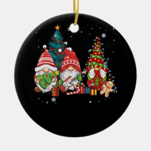 Ornamento De Cerâmica Jogador de Violão Gnomos Engraçado Árvore De Natal