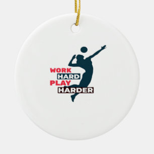 Ornamento De Cerâmica Jogador de Voleibol do Duro Tão Clássico para Joga