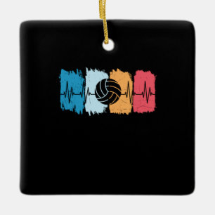 Ornamento De Cerâmica Jogador de Voleibol Pulsação de Voleibol