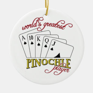 Ornamento De Cerâmica Jogador Pinochle