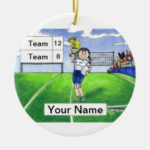 Ornamento De Cerâmica Jogadora de Voleibol - Mulher