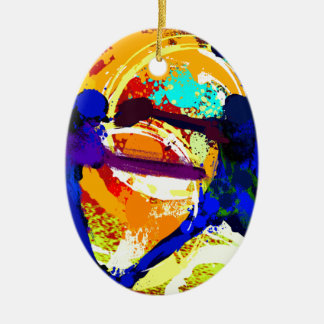 Ornamento De Cerâmica Jogadores de softball de Fastpitch