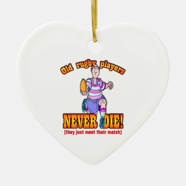 Ornamento De Cerâmica Jogadores do rugby (Frente)