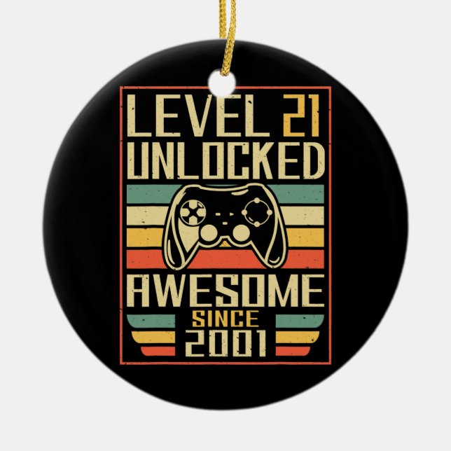 Ornamento De Cerâmica Jogo Aniversário 21 Homens Mulheres Jogando Incrív (Frente)