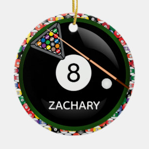 Ornamento De Cerâmica Jogo de bola oito